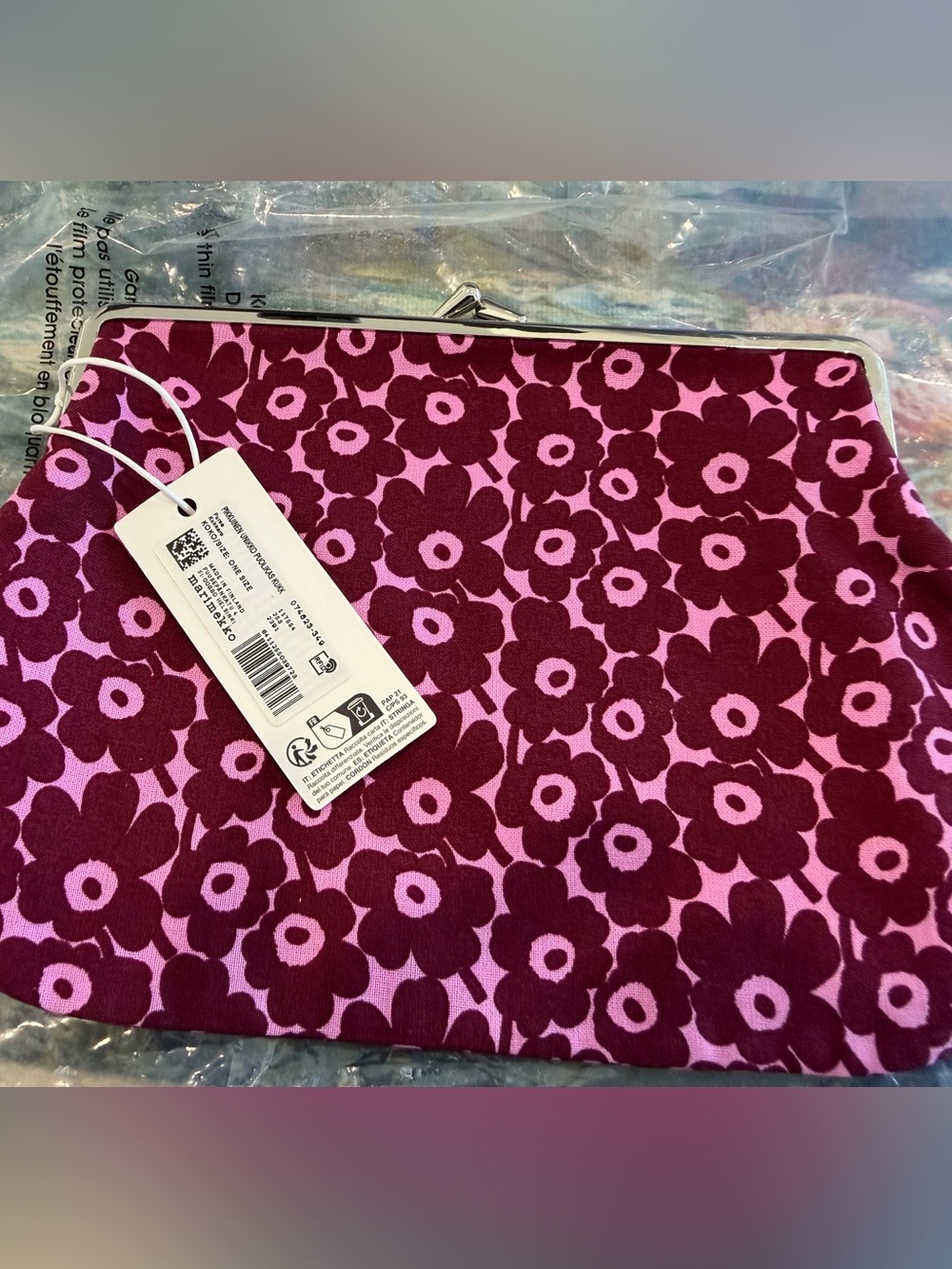 NWT new MARIMEKKO Pikkuinen Unikko poulikas kukk floral pouch bag